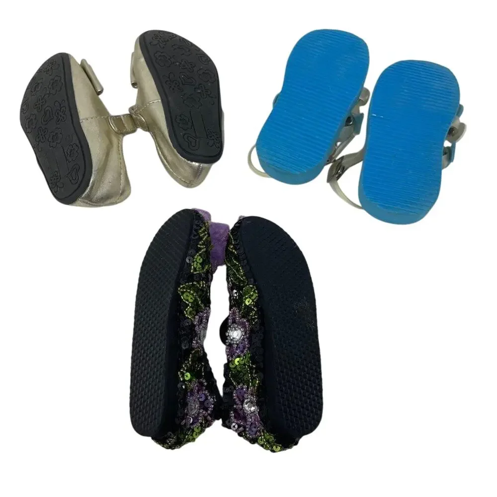 3 Pair Shoes Fairy Dreams, OshKosh & Unbranded Toddler 4